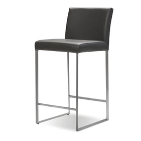 Mobital Tate Grey Leatherette Counter Stool