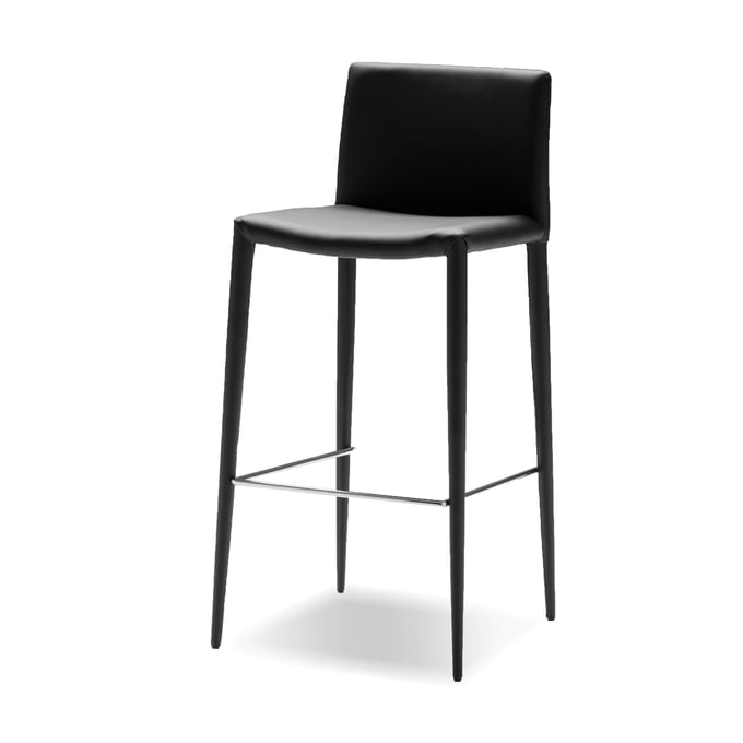 2 Mobital Zeno Black Leatherette Counter Stools MBT-DCSZENOBLAC