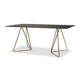 Mobital Papillon Black Rose Gold Dining Table