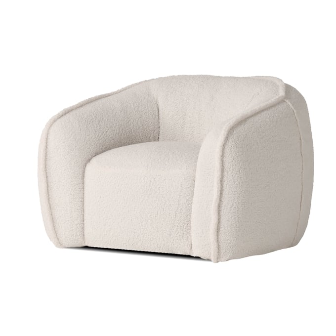 Mobital Duffy Cream Fabric Lounge Chair MBT-LCHDUFFTEDD