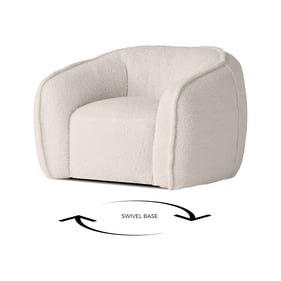 Mobital Duffy Cream Fabric Swivel Lounge Chair