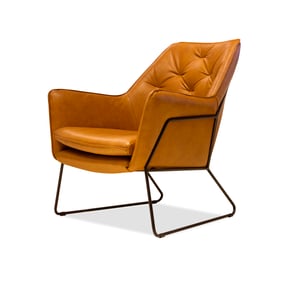 Mobital Jasmine Whiskey Leather Lounge Chair