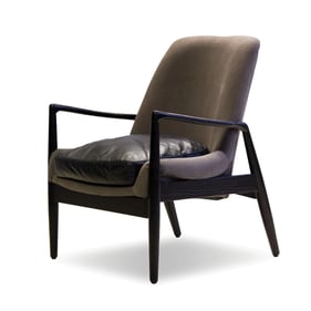 Mobital Reynolds Ash Grey Black Lounge Chair