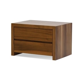 Mobital Blanche Walnut 2 Drawers Night Table