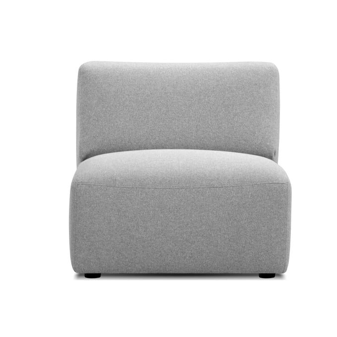 Mobital Scoop Heather Grey Fabric Armless Chair MBT-SECSCOOHEATARMLE