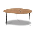 COFFEE table OAKLEY tall oak veneer/black iron legs