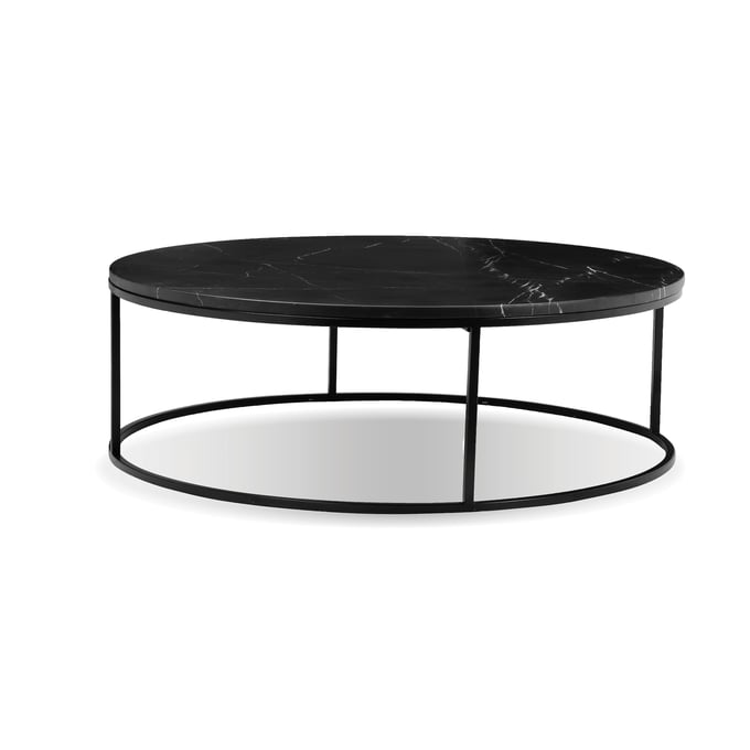 Mobital Onix Black Marble Round 3pc Coffee Table Set MBT-WCOONIX-RO2PC-OCT-S1