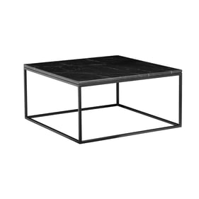 Mobital Onix Black Marble Square 3pc Coffee Table Set