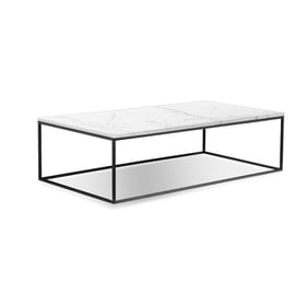 Mobital Onix White Marble Rectangle 3pc Coffee Table Set