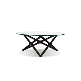 Mobital Quasar Black Clear 3pc Coffee Table Set With Low End Table