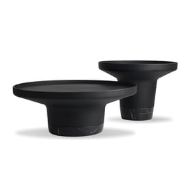 Mobital Spacer Matte Black 3pc Coffee Table Set