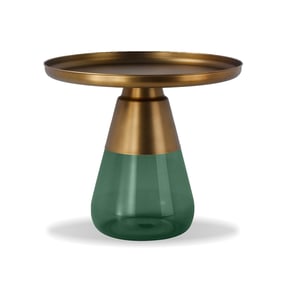 Mobital Duverre Antique Brass Green End Table