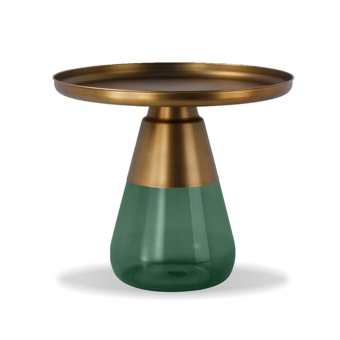 Mobital Duverre Antique Brass Green End Table MBT-WENDUVEBRASGREEN