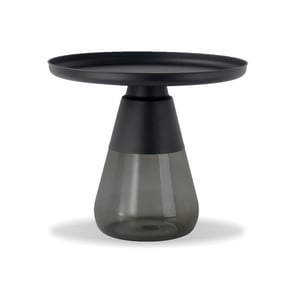 Mobital Duverre Matte Black Smoke Grey End Table