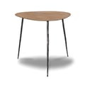 END TABLE OAKLEY low oak veneer/black iron legs