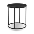 END TABLE ONIX round, semi-honed black marble top/blk PC base