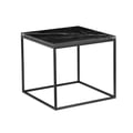 END TABLE ONIX square, semi-honed black marble top/blk PC base