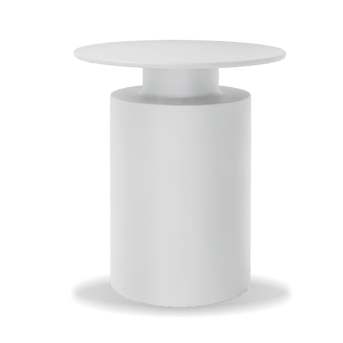 Mobital Rook Matte White End Table MBT-WENROOKMWHI