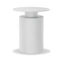 END TABLE ROOK matte white aluminum