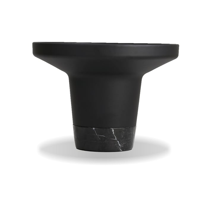 Mobital Spacer Matte Black End Table MBT-WENSPACMBLAMARBL