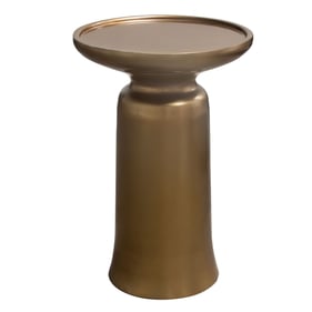 Diamond Sofa Mesa Gold Round Pedestal Accent Table