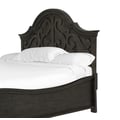 Wood King Panel Bed Shaped Headboard KD