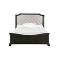 Queen Sleigh Bed w/Shaped Footboard