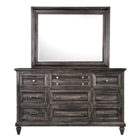 Magnussen Home Calistoga Charcoal Dresser and Mirror