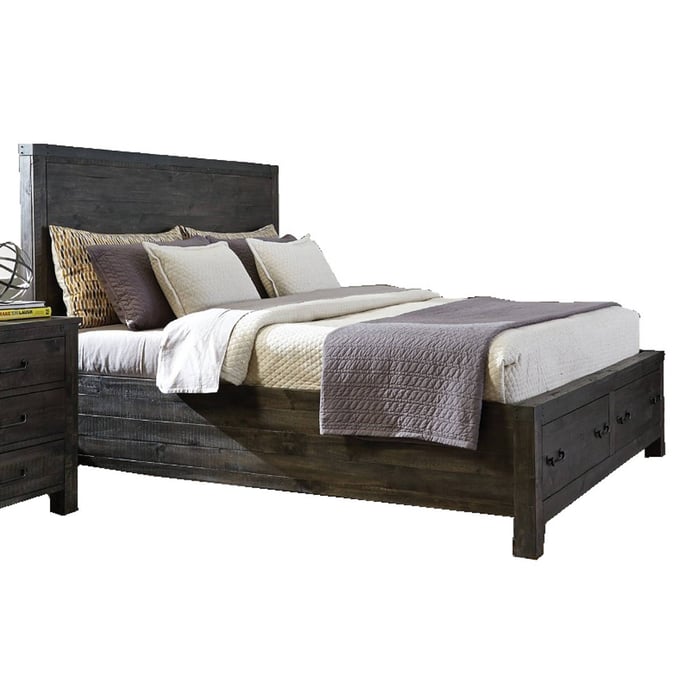 Magnussen Home Abington 4pc Bedroom Set With Cal King Storage Bed And Open Nightstand MG-B3804-75-BR-S3