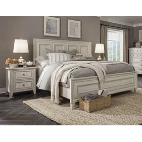 Magnussen Home Raelynn White 2pc Bedroom Set with Cal King Panel Bed