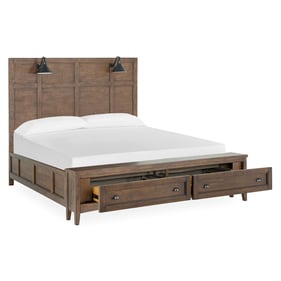 Magnussen Home Bay Creek Toasted Nutmeg King Panel Storage Bed