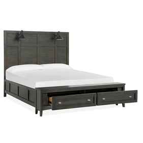 Magnussen Home Westley Falls Graphite King Panel Storage Bed