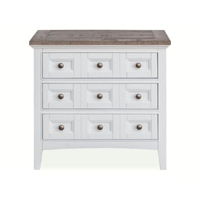 Magnussen Home Heron Cove Chalk White Two Tone Drawer Nightstand