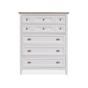 Magnussen Home Heron Cove Chalk White Two Tone Drawer Chest