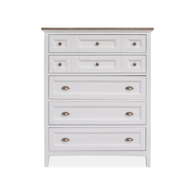 Magnussen Home Heron Cove Chalk White Two Tone Drawer Chest MG-B4400-10TT