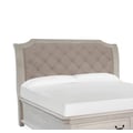 Wood Queen Sleigh Bed Upholstered Headboard KD