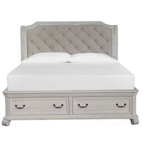 Magnussen Home Bronwyn Alabaster Queen Sleigh Storage Bed