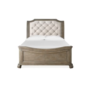 Magnussen Home Tinley Park Dovetail Grey Queen Sleigh Bed with Shaped Footb...