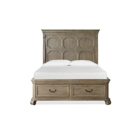 Magnussen Home Tinley Park Dovetail Grey Queen Panel Storage Bed