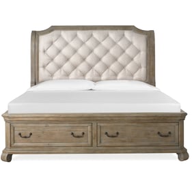 Magnussen Home Tinley Park Dovetail Grey Cal King Sleigh Storage Bed