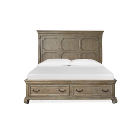 Magnussen Home Tinley Park Dovetail Grey Cal King Panel Storage Bed