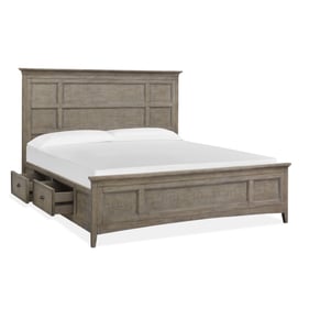 Magnussen Home Paxton Place Dovetail Grey Queen Panel Storage Bed