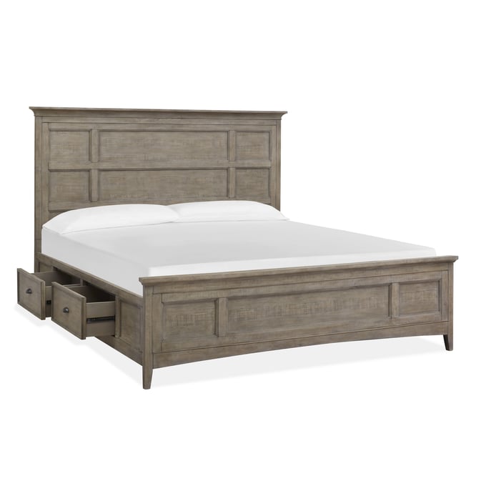 Magnussen Home Paxton Place Dovetail Grey Queen Panel Storage Bed MG-B4805-55