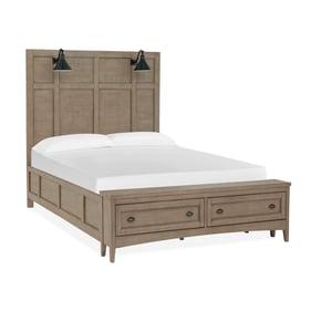 Magnussen Home Paxton Place Dovetail Grey Queen Panel Storage Bed