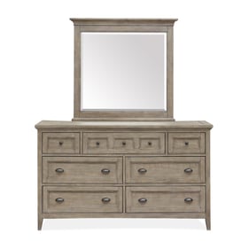 Magnussen Home Paxton Place Dovetail Grey Dresser and Mirror