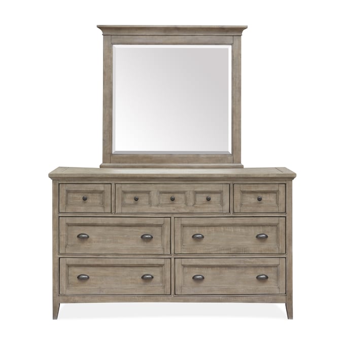 Magnussen Home Paxton Place Dovetail Grey Dresser and Mirror MG-B4805-DRMR