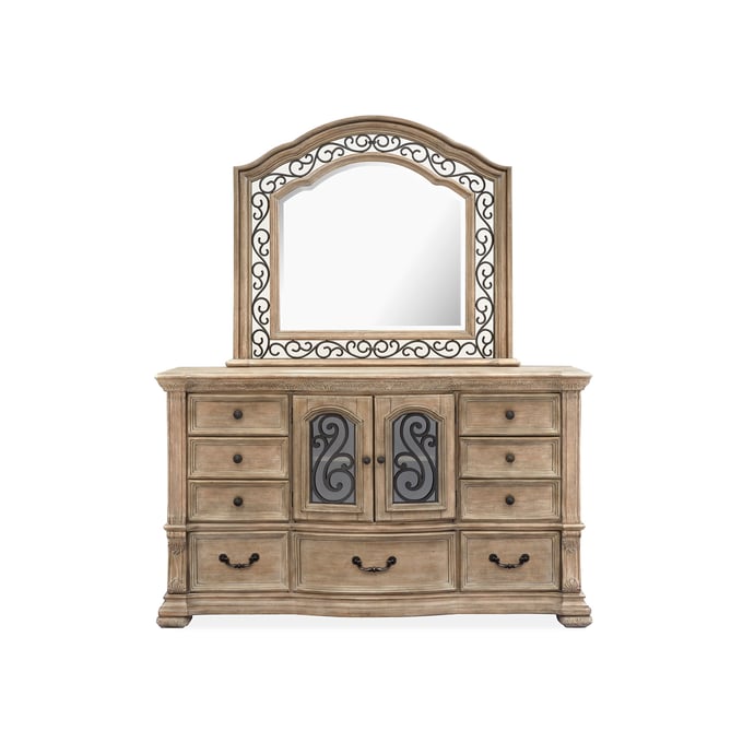 Magnussen Home Marisol Wood Drawer Dresser and Mirror MG-B5132-20-45-DRMR