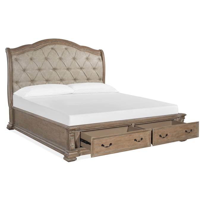 Magnussen Home Marisol Wood Queen Sleigh Storage Bed MG-B5132-52-QSLSBED