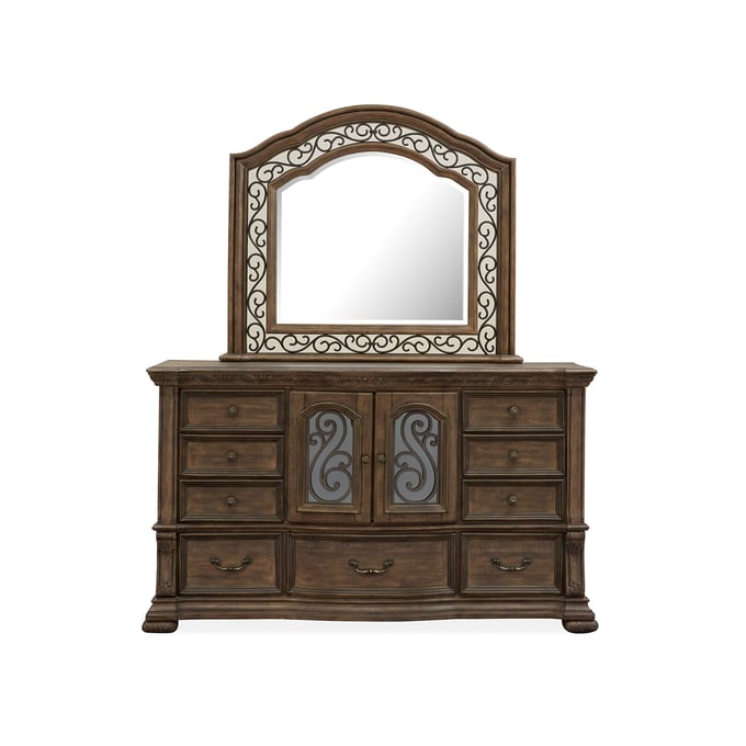 Magnussen Home Durango Wood Dresser and Mirror MG-B5133-20-45-DRMR