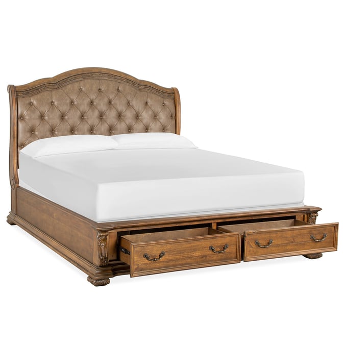 Magnussen Home Durango Wood King Sleigh Storage Bed MG-B5133-62-KSLSBED